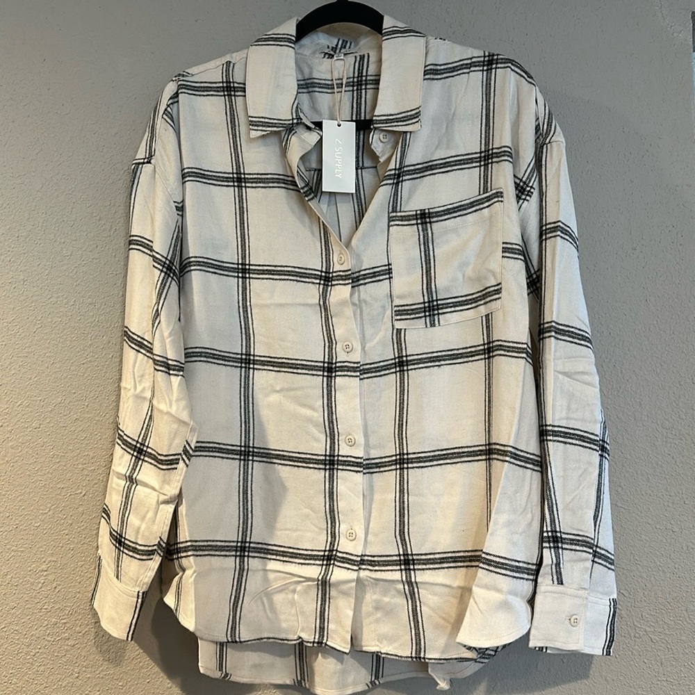 River Plaid Button Up - Sea Salt | Z Supply